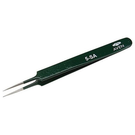 AVEN Aven 18062EZ Green E-Z Pick Tweezers; Pattern 5-SA 18062EZ